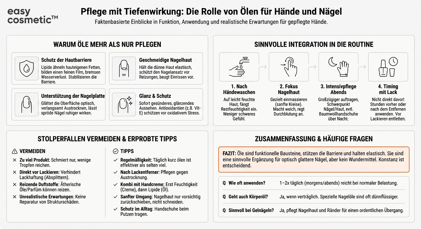 Welche Rolle spielen Öle in der Hand- und Nagelpflege?