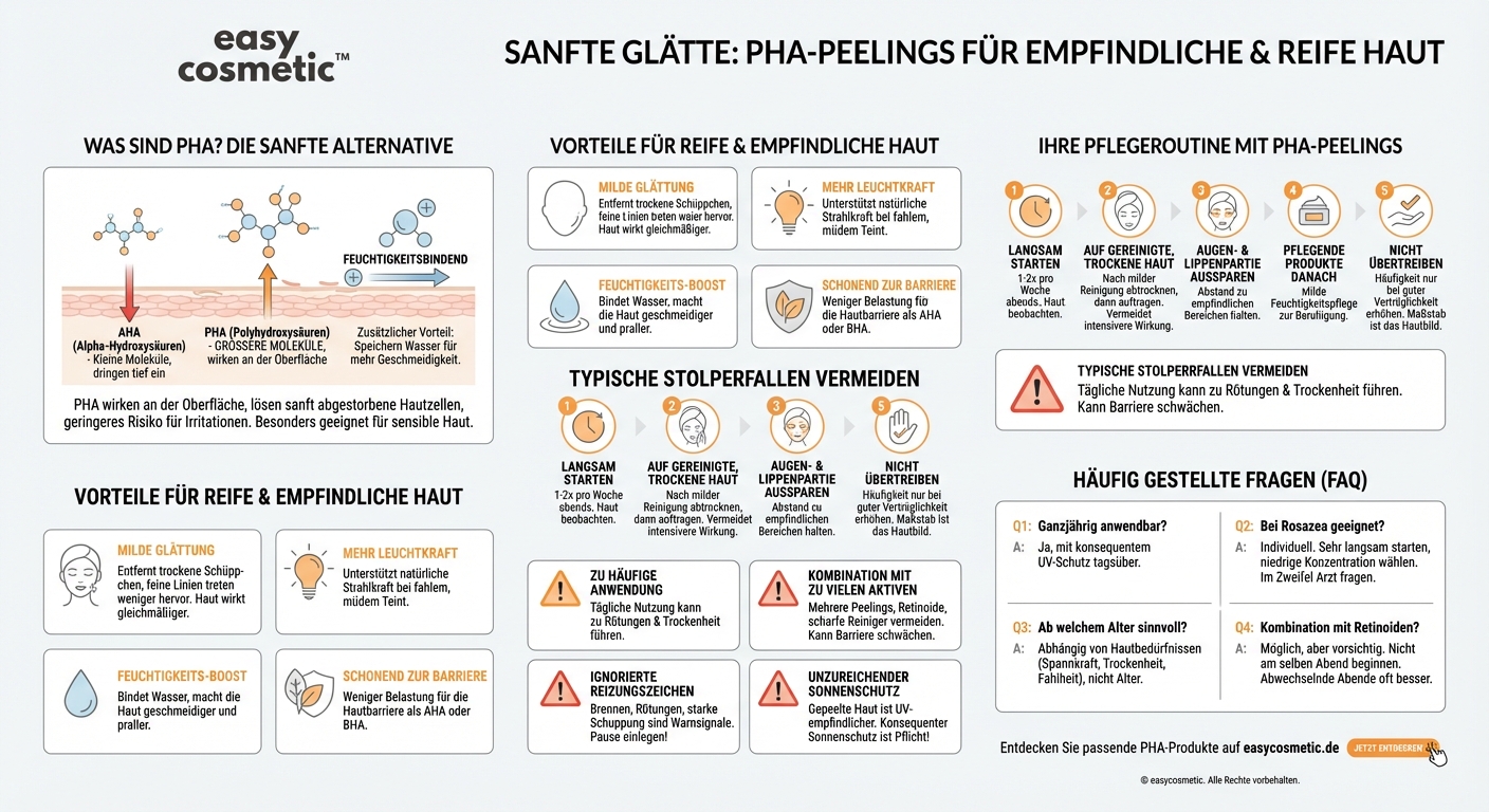 Welche Rolle spielen PHA-Peelings bei sehr empfindlicher oder reifer Haut?