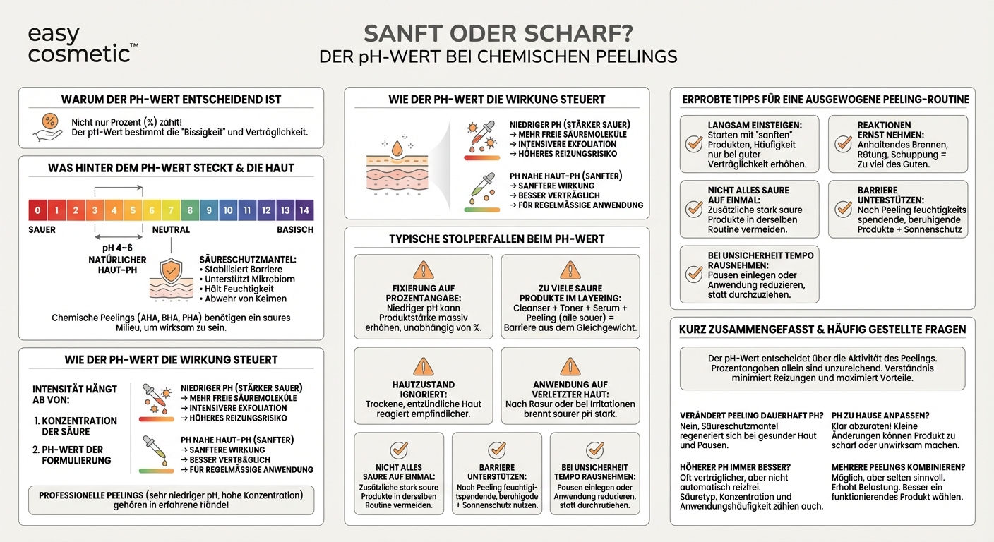 Welche Rolle spielt der pH-Wert bei chemischen Peelings?