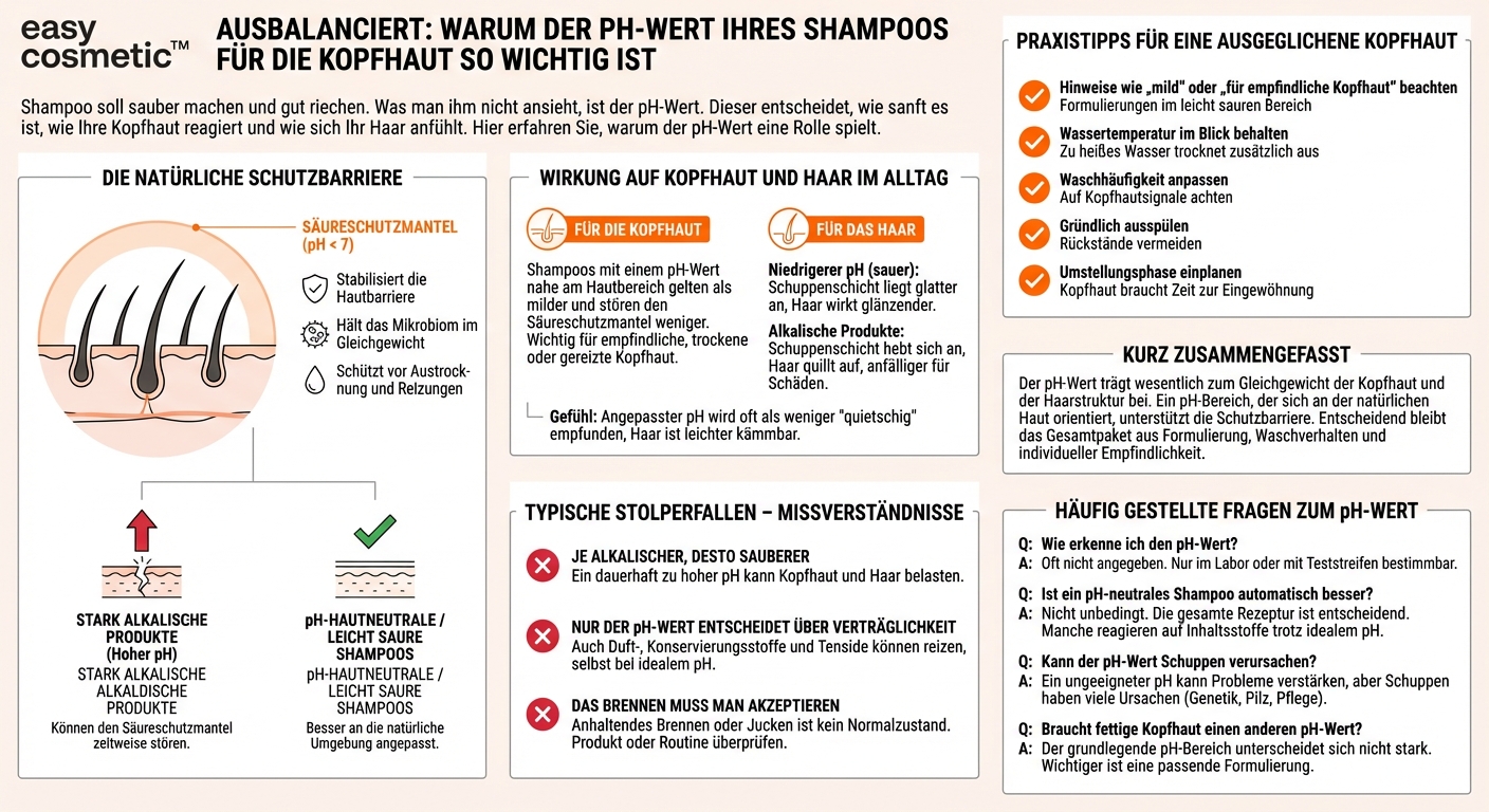 Welche Rolle spielt der pH-Wert eines Shampoos für die Kopfhaut?