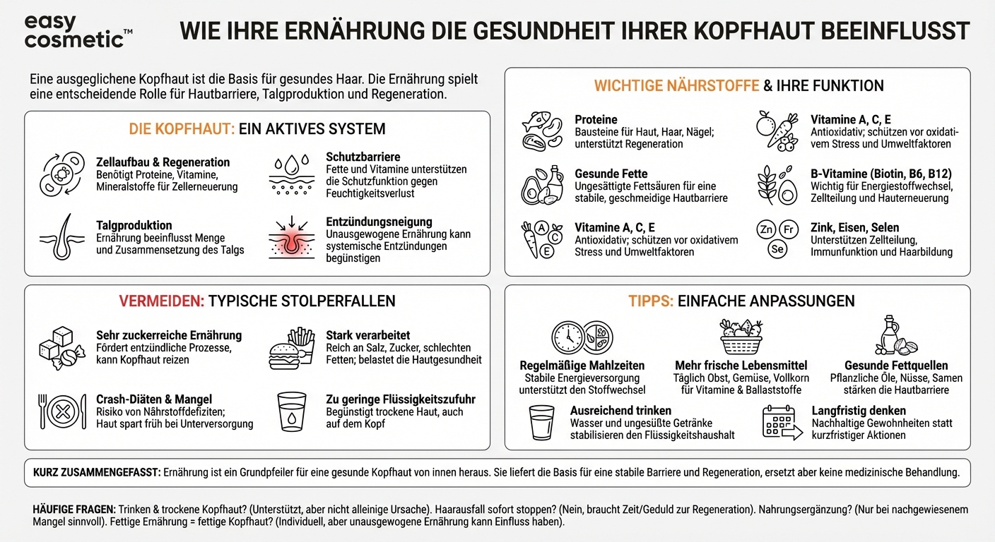 Welche Rolle spielt die Ernährung für die Gesundheit der Kopfhaut?