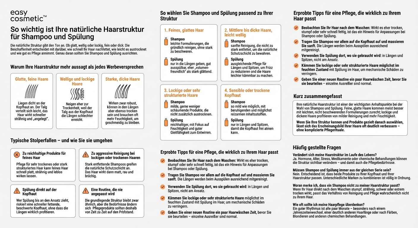Welche Rolle spielt meine natürliche Haarstruktur bei der Auswahl von Shampoo und Spülung?