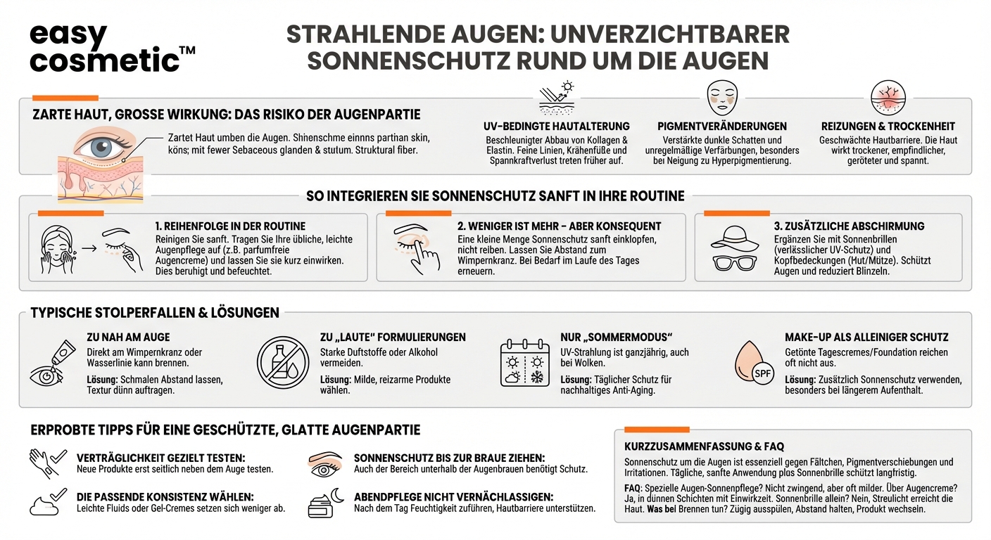 Welche Rolle spielt Sonnenschutz in der Pflege der Augenpartie?