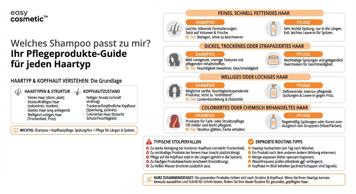 Welche Shampoo- und Pflegeprodukte passen zu meinem Haartyp?