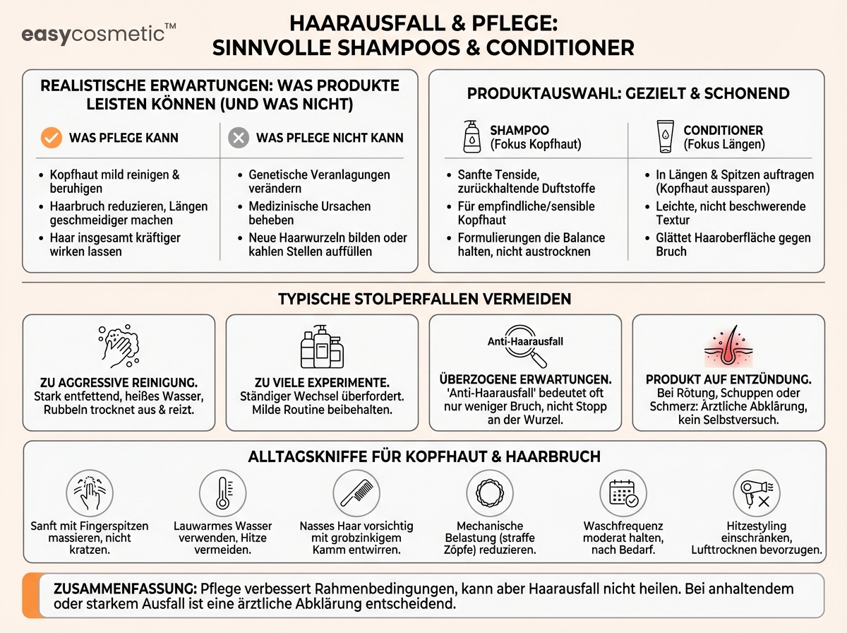 Welche Shampoos und Conditioner sind bei Haarausfall besonders geeignet?