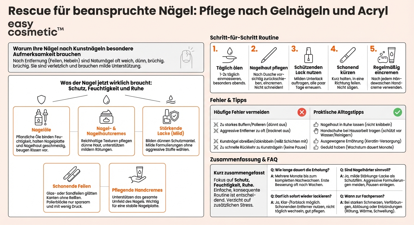 Welche speziellen Pflegeprodukte gibt es für Nägel nach der Entfernung von Gelnägeln oder Acryl?