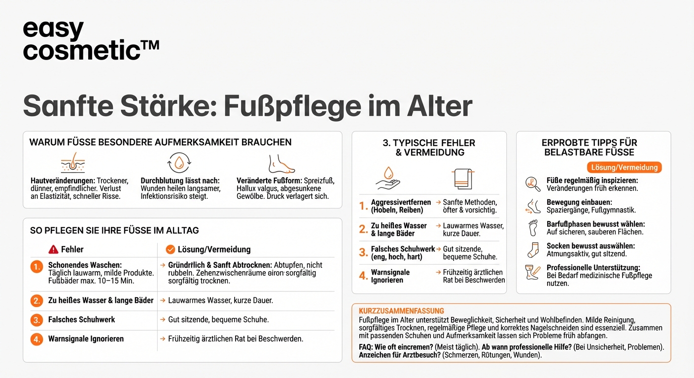 Welche speziellen Tipps gibt es zur Fußpflege im Alter?