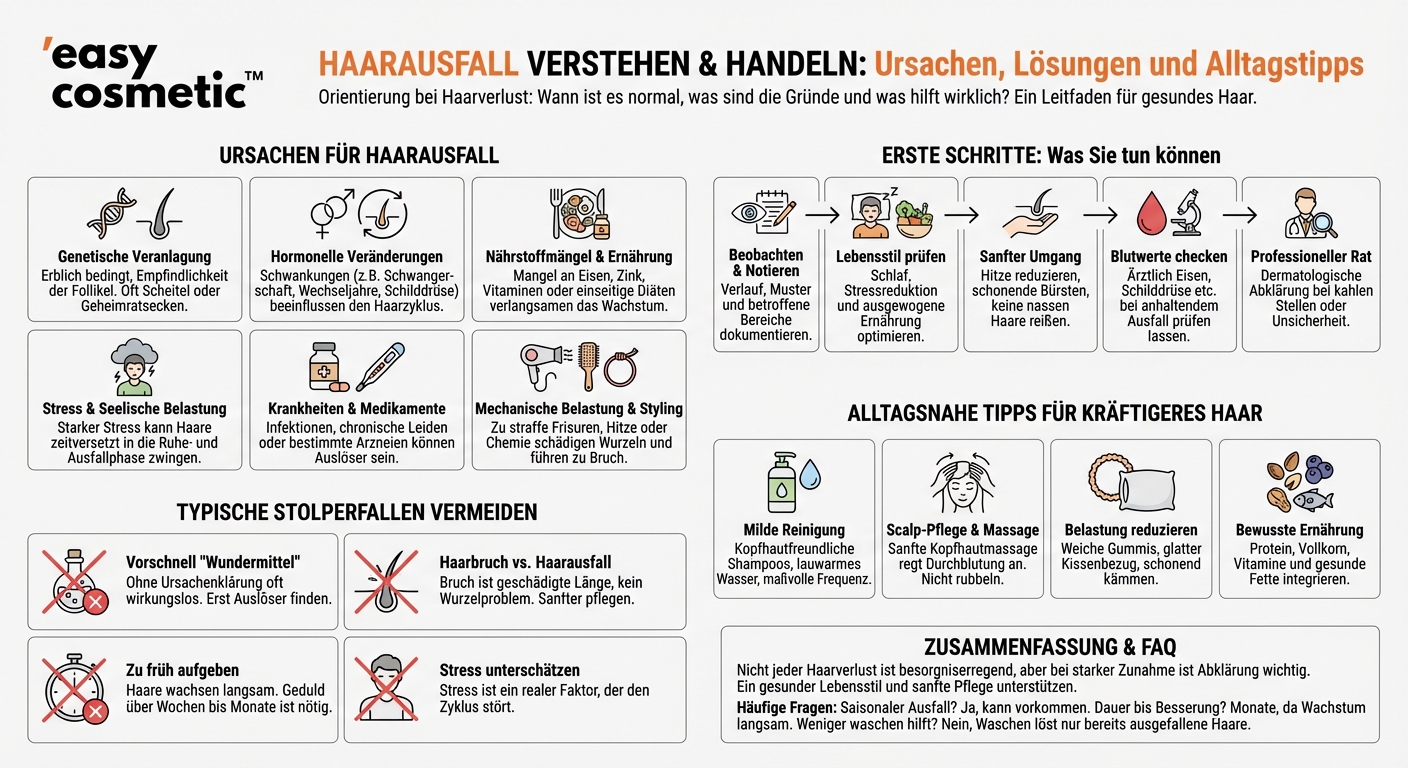 Welche Ursachen kann Haarausfall haben und was kann man dagegen tun?