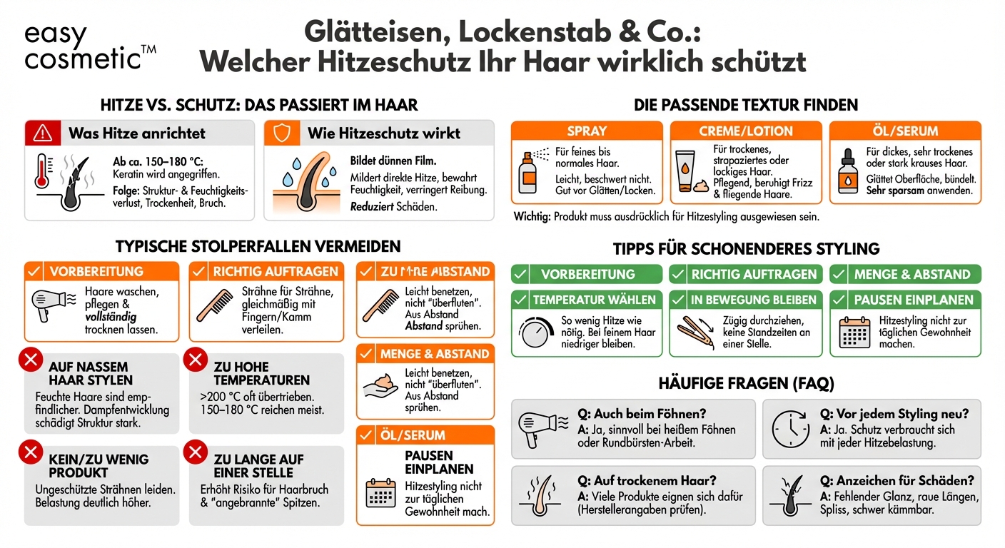 Welchen Hitzeschutz sollte ich vor dem Glätten oder Locken meiner Haare verwenden?