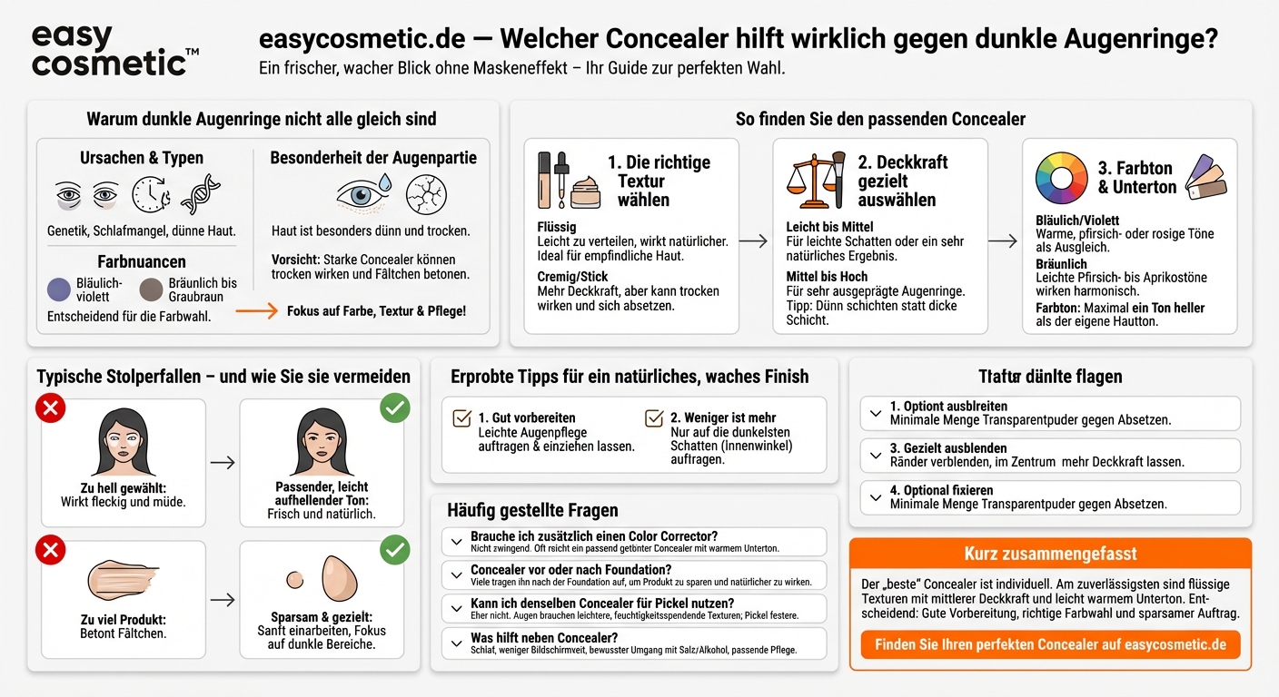 Welcher Concealer hilft am besten gegen dunkle Augenringe?