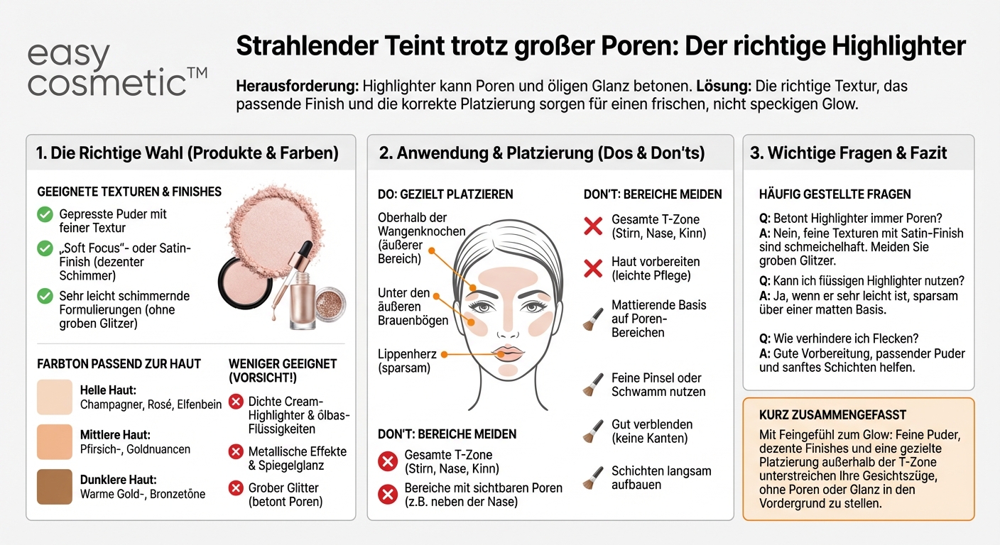 Welcher Highlighter eignet sich bei großer Poren oder fettiger Haut?