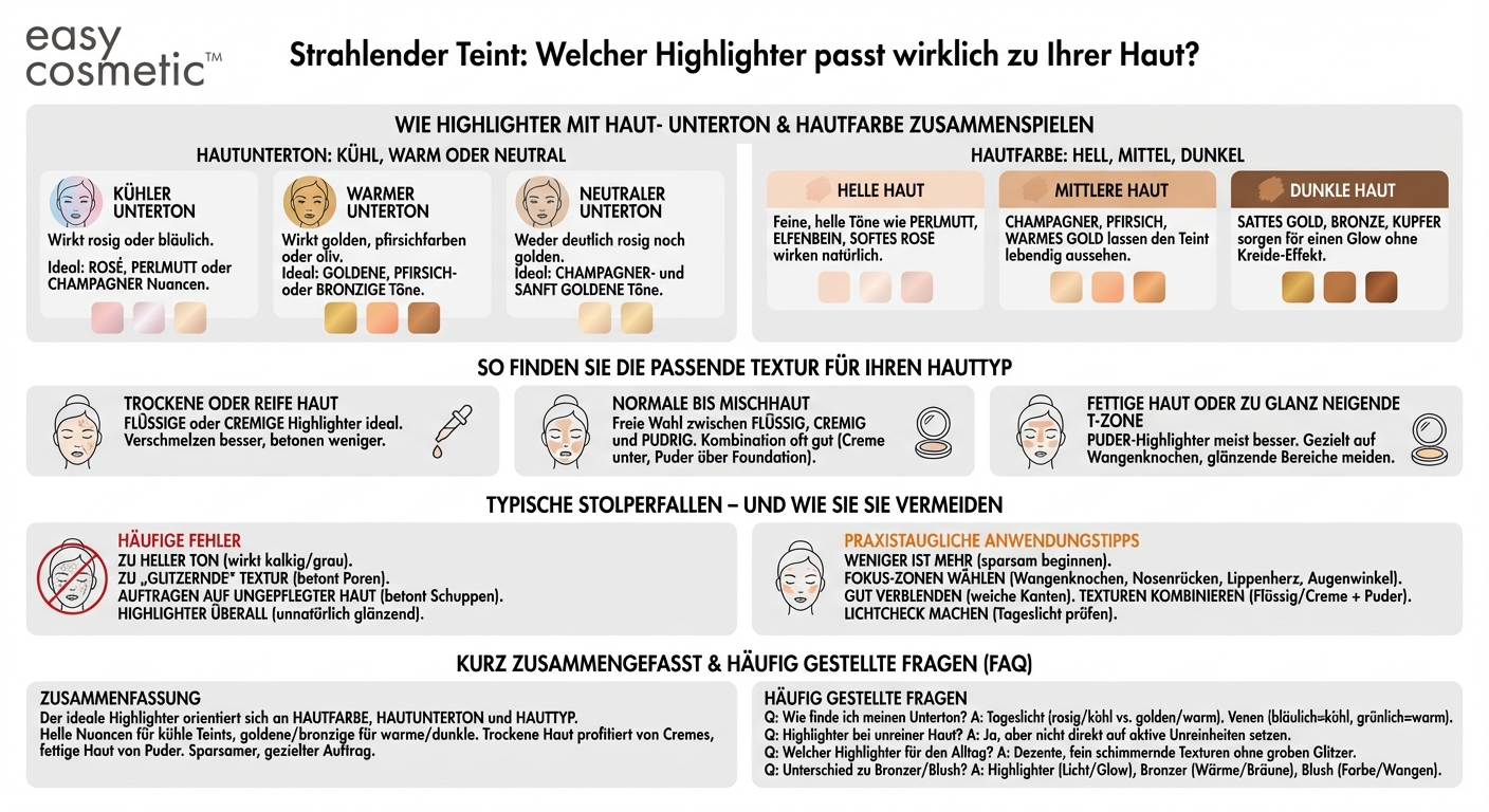 Welcher Highlighter passt zu meiner Hautfarbe und meinem Hauttyp?
