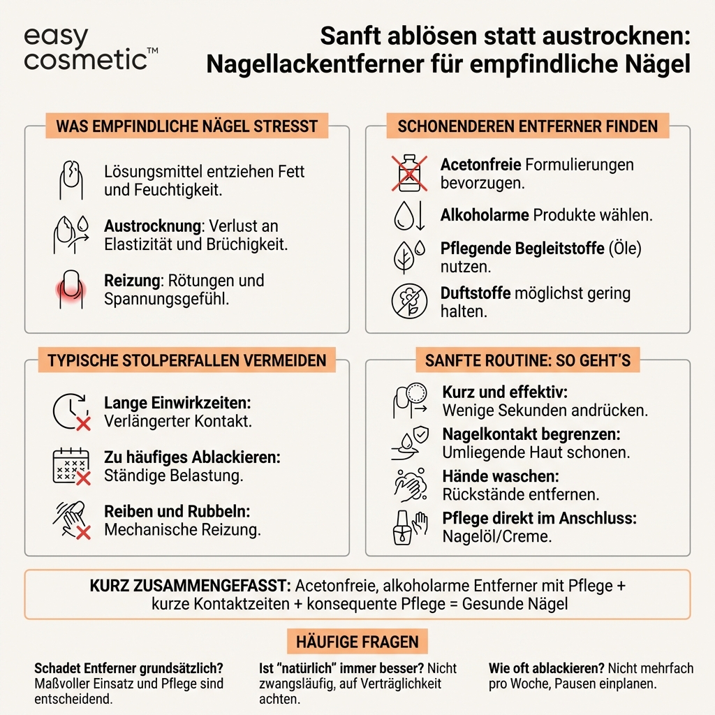 Welcher Nagellackentferner ist am besten für empfindliche Nägel und Nagelhaut geeignet?
