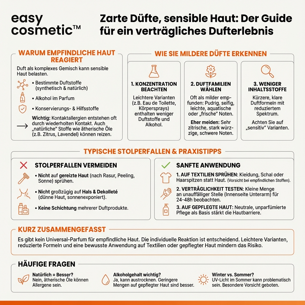 Welches Parfum eignet sich für empfindliche oder zu Allergien neigende Haut?