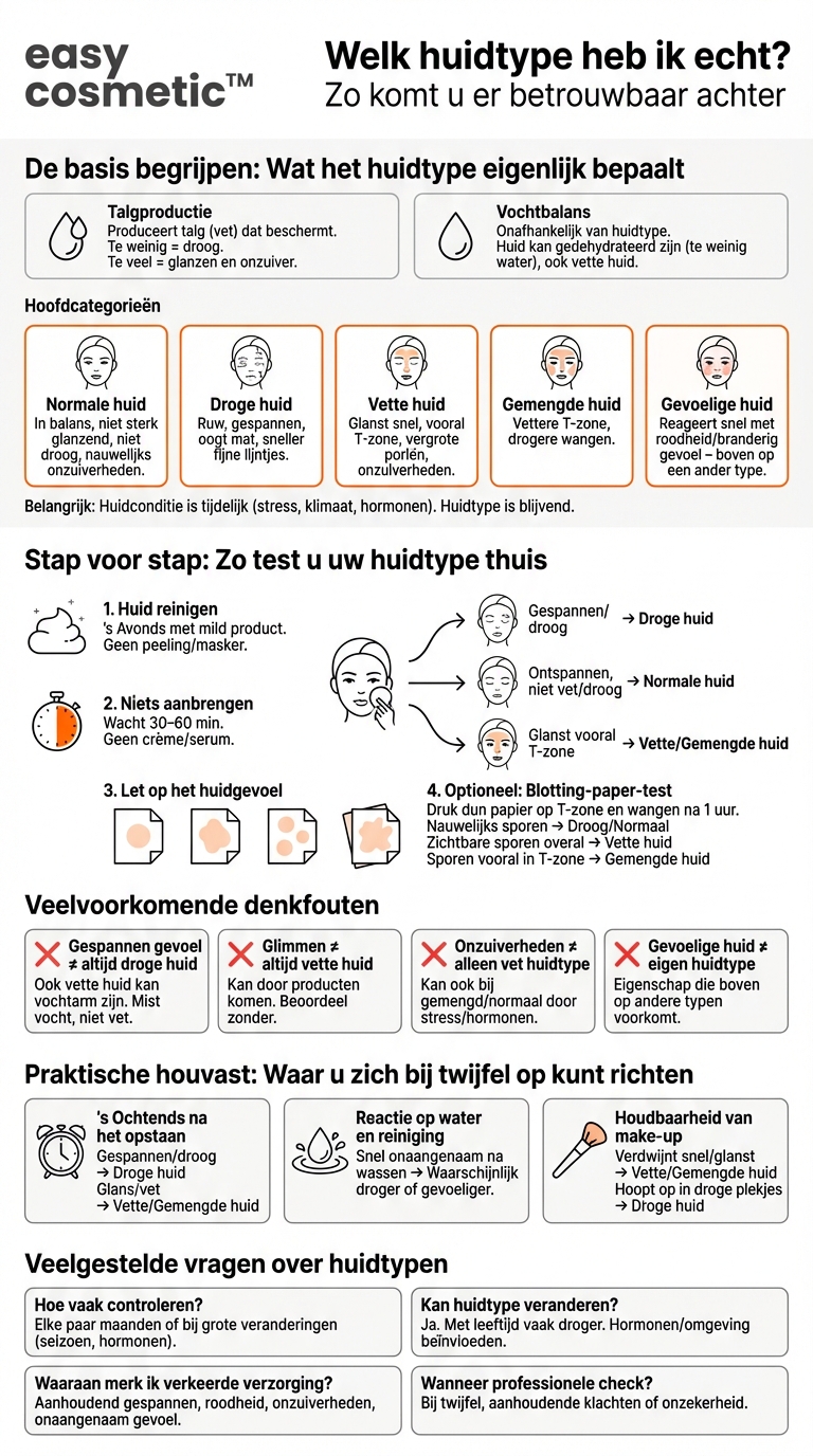 Welk huidtype heb ik en hoe kom ik daar betrouwbaar achter?
