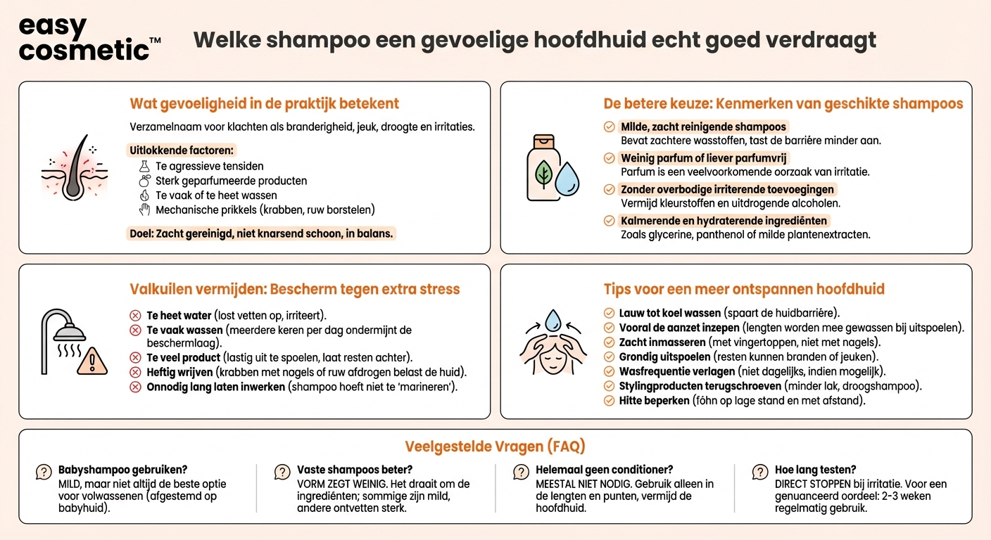 Welk type shampoo is bij een gevoelige hoofdhuid bijzonder aan te raden?