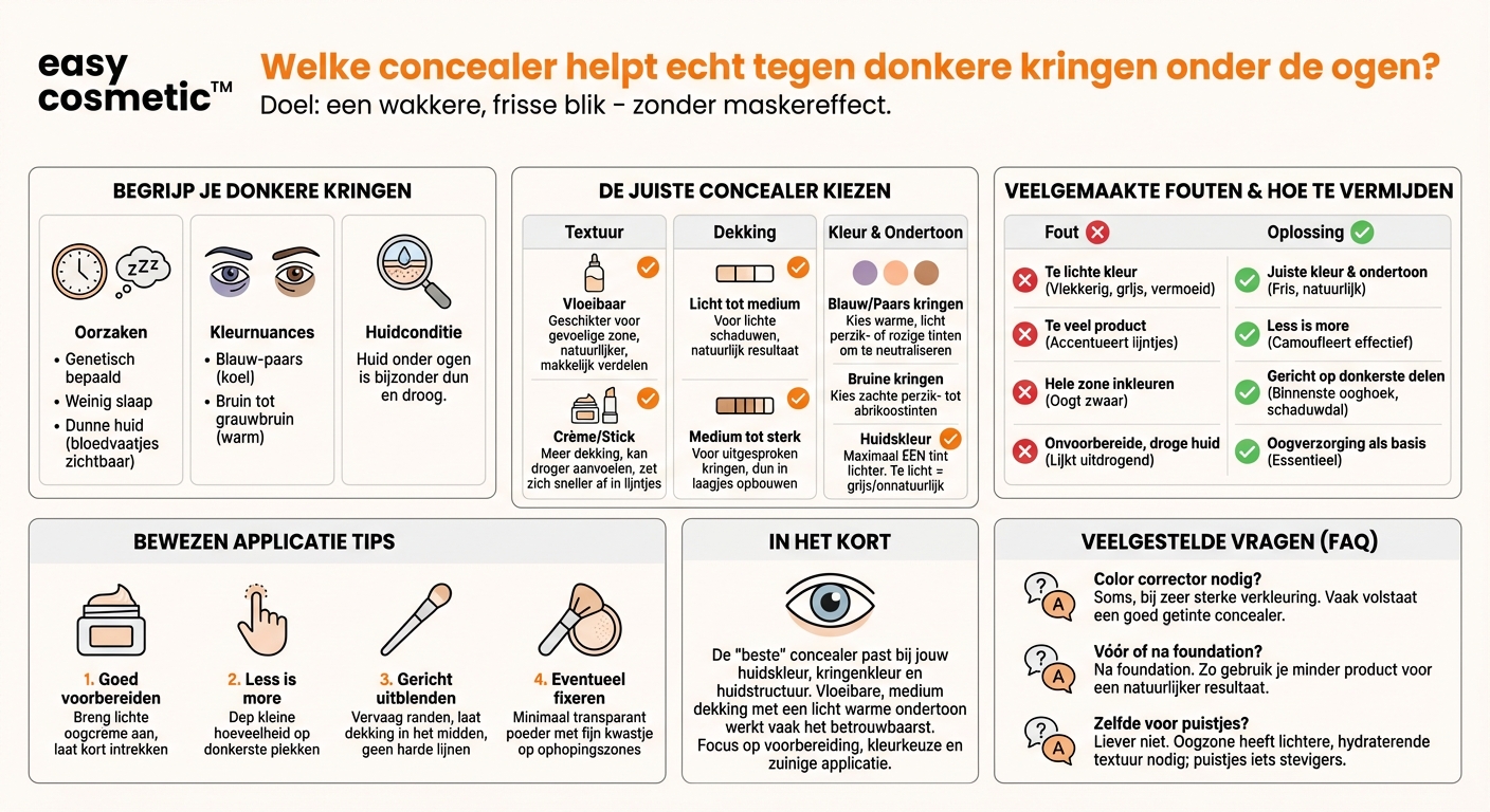 Welke concealer helpt het beste tegen donkere kringen onder de ogen?