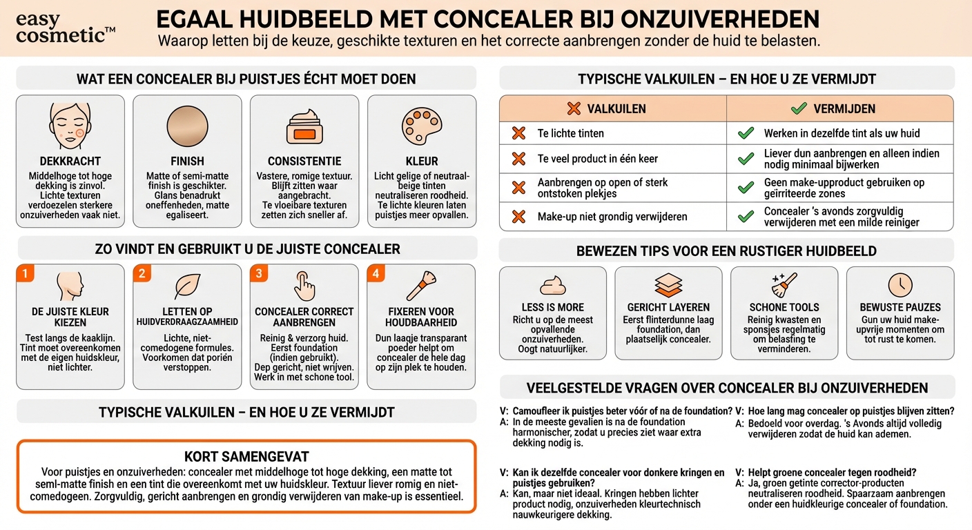 Welke concealer is geschikt voor puistjes en onzuiverheden?