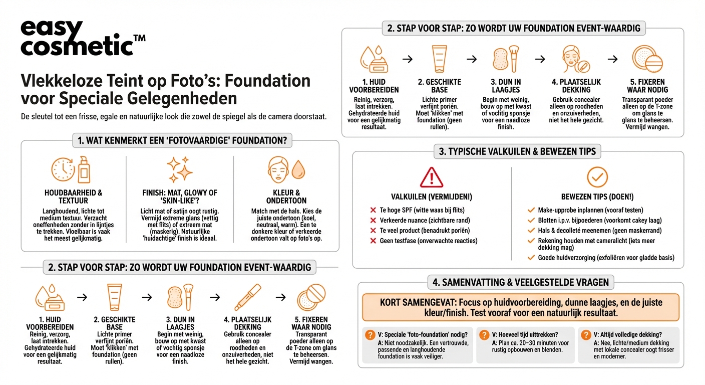 Welke foundation is het meest geschikt voor foto’s, bruiloften of speciale gelegenheden?