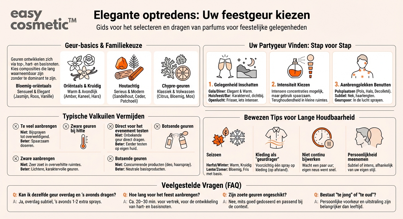 Welke geuren zijn geschikt voor feestelijke avonden of feestjes?
