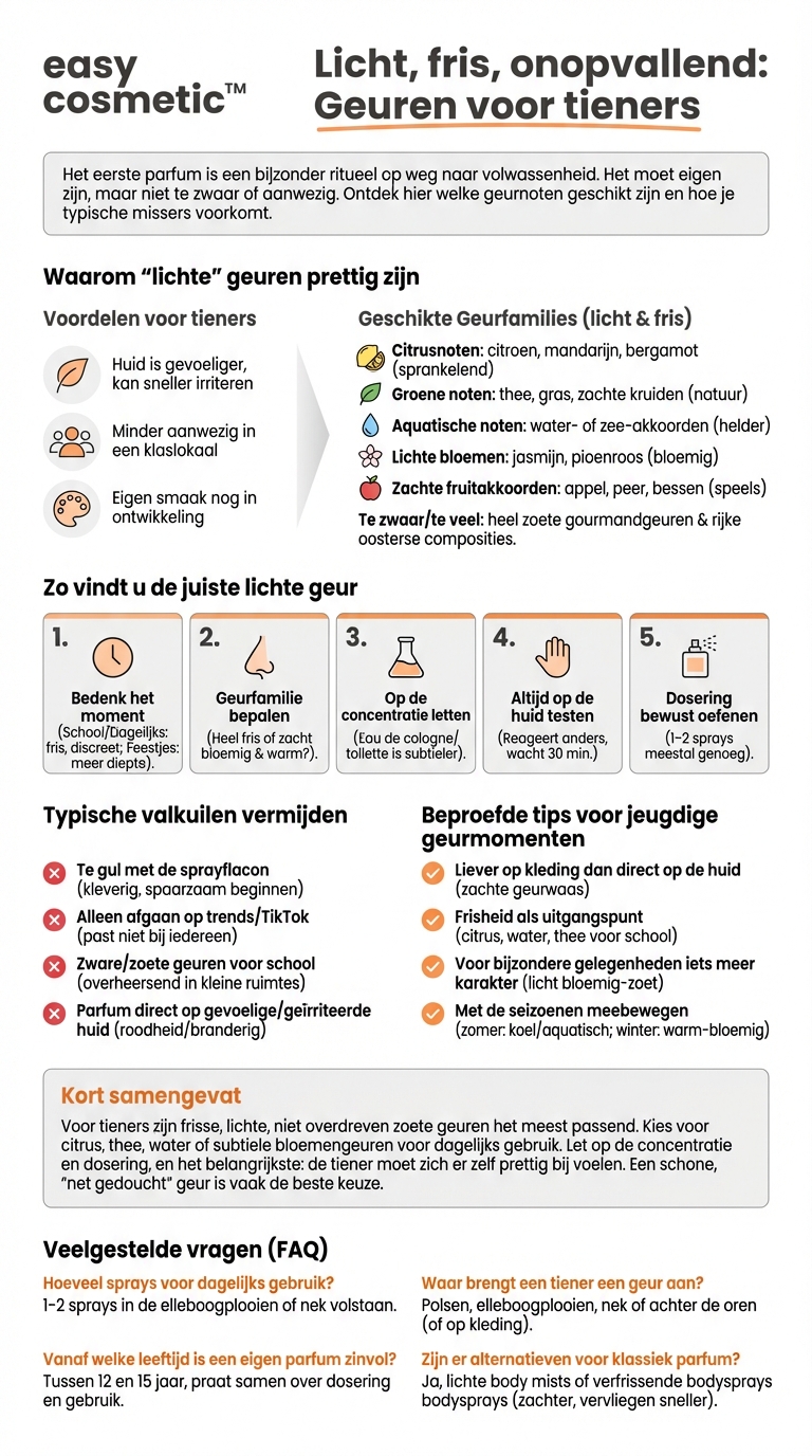 Welke geuren zijn geschikt voor tieners en niet te zwaar?