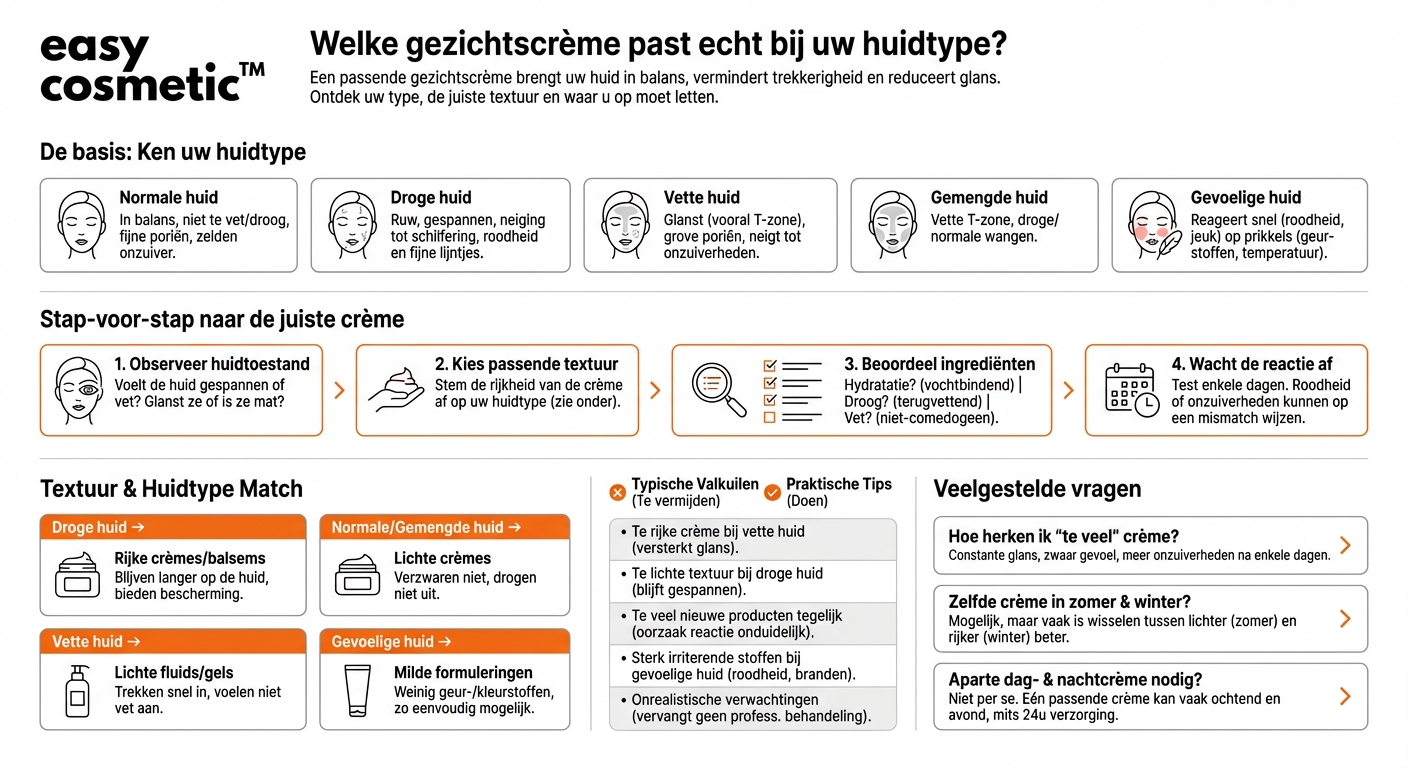 Welke gezichtscrème past bij mijn huidtype?