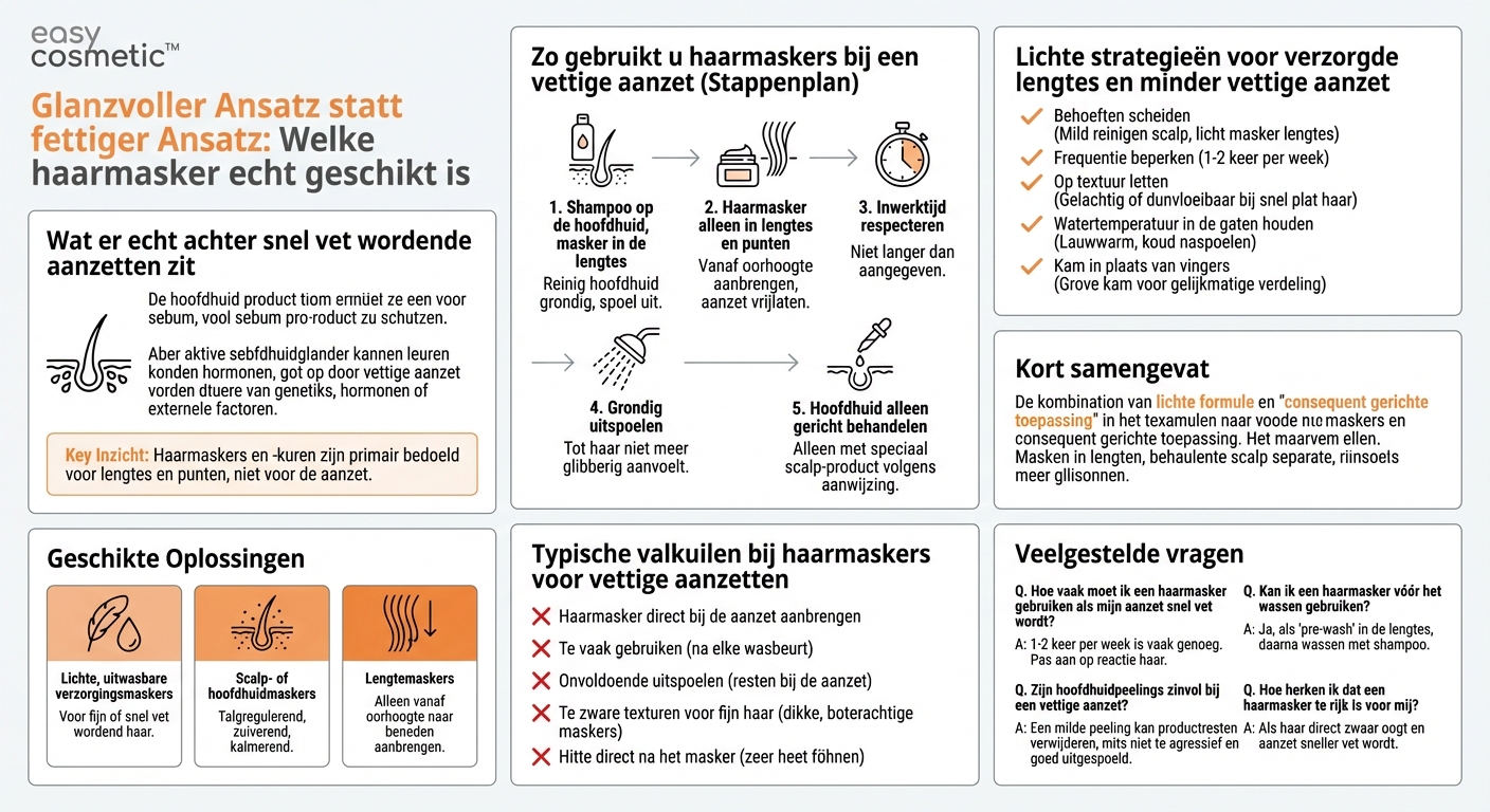 Welke haarbehandeling of welk haarmasker is ideaal voor vet haar of snel vet wordende haarwortels?