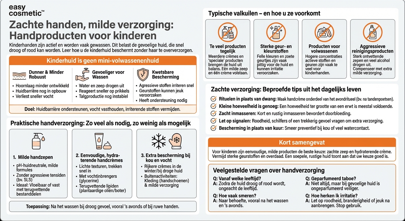 Welke handverzorgingsproducten zijn geschikt voor kinderen?