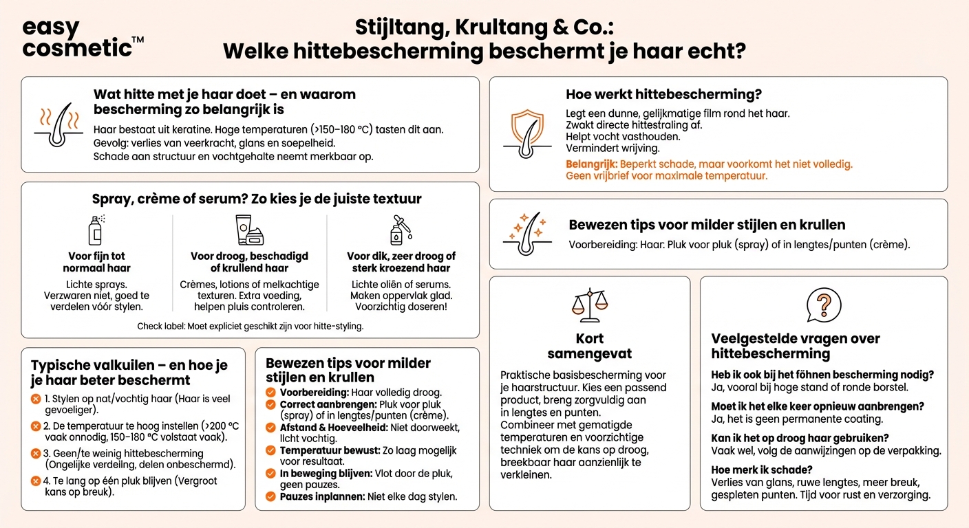 Welke hittebescherming moet ik gebruiken voordat ik mijn haar stijl of krul?
