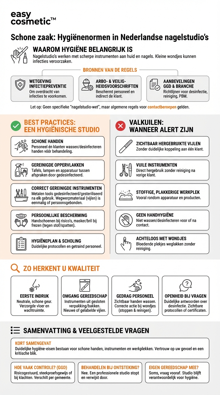Welke hygiënenormen gelden in Duitsland voor nagelstudio's?