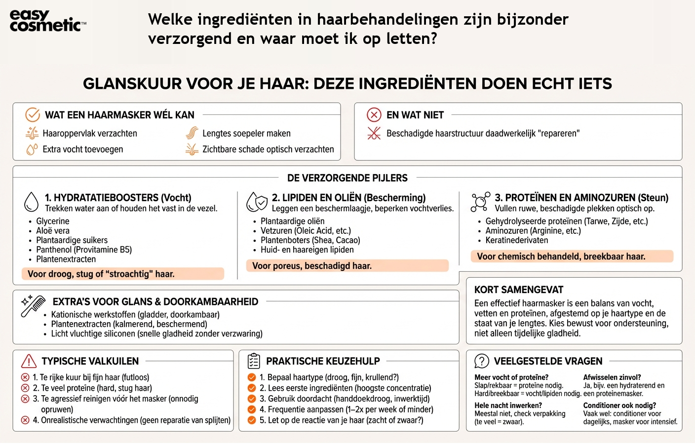 Welke ingrediënten in haarbehandelingen zijn bijzonder verzorgend en waar moet ik op letten?