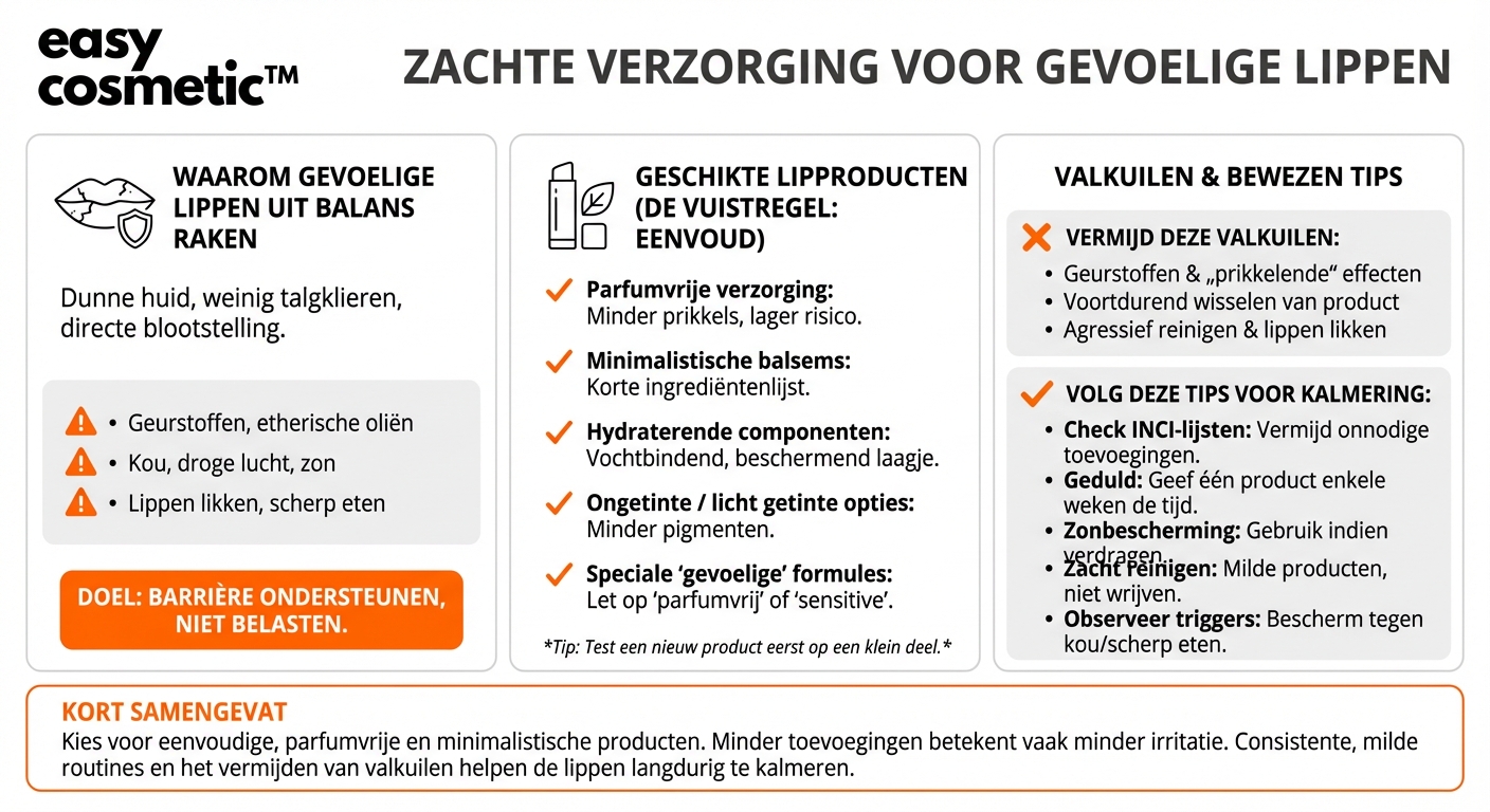 Welke lipproducten zijn geschikt voor gevoelige of allergische lippen?