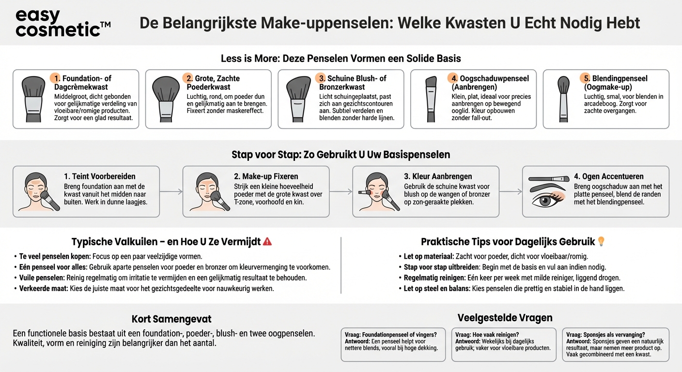 Welke make-uppensels heb je echt nodig als basisuitrusting?
