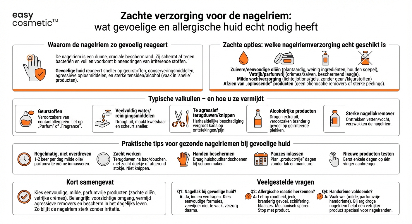 Welke nagelriemverzorging is geschikt voor een gevoelige of allergische huid?