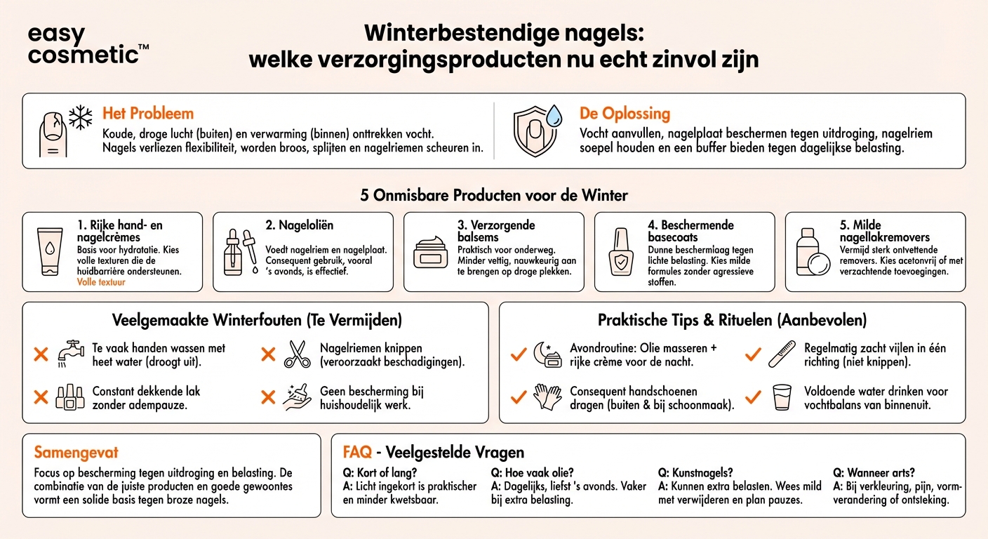 Welke nagelverzorgingsproducten zijn bijzonder geschikt voor gebruik in de winter?