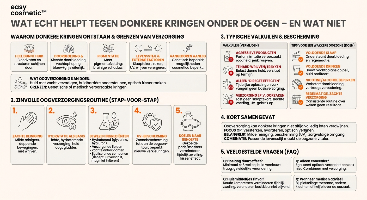 Welke oogverzorging helpt tegen donkere kringen onder de ogen?