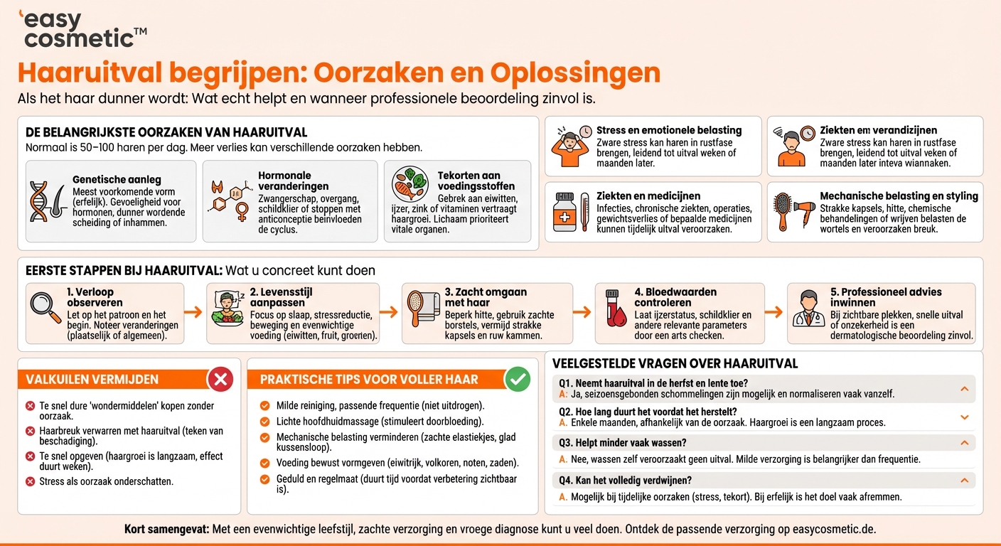 Welke oorzaken kan haaruitval hebben en wat kun je eraan doen?