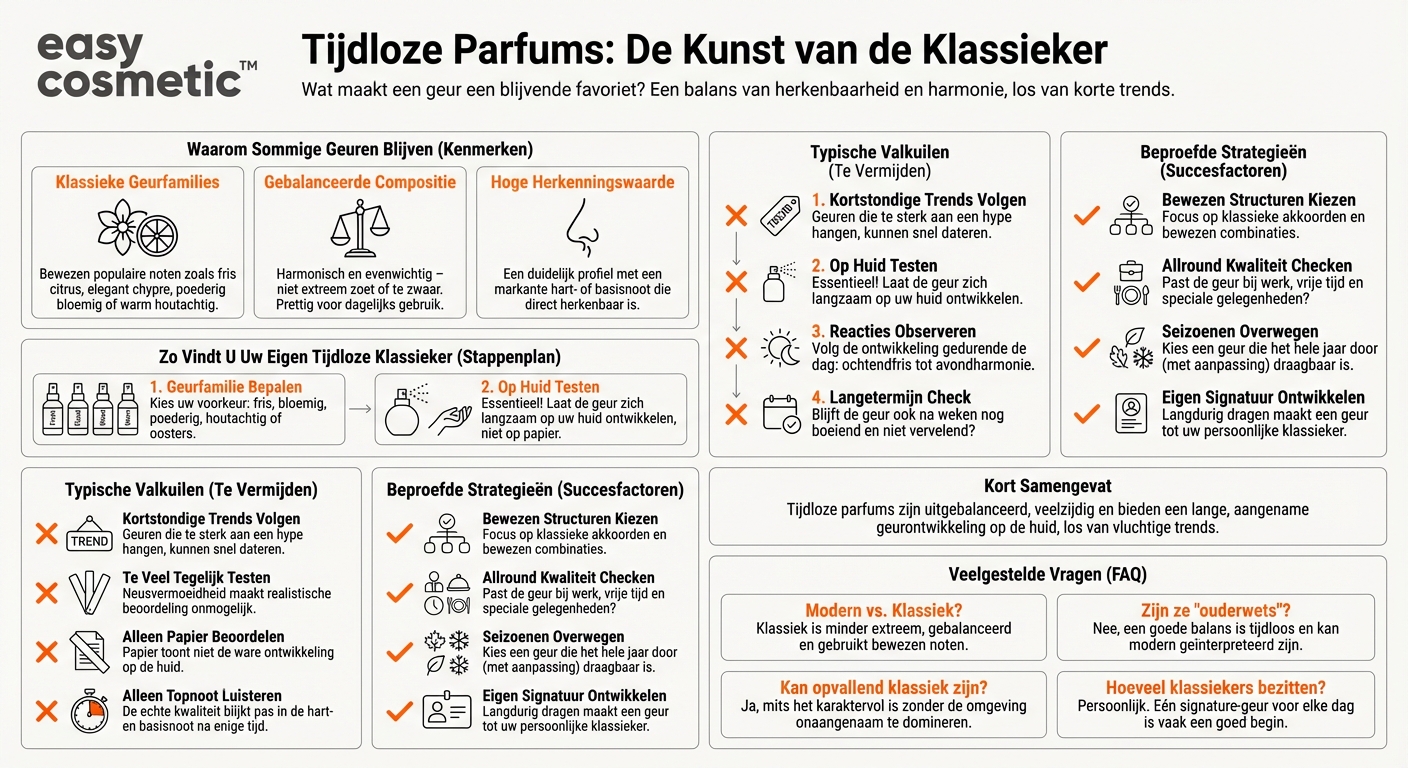 Welke parfums gelden als tijdloze klassiekers die nooit uit de mode raken?