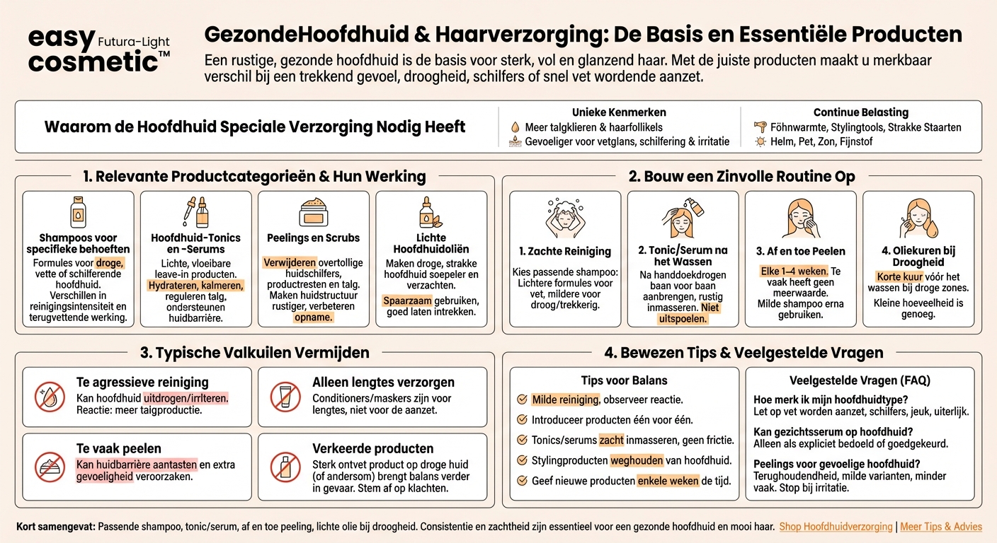 Welke producten zijn speciaal geschikt voor de verzorging van de hoofdhuid?