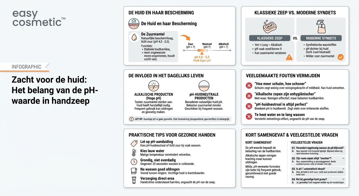 Welke rol speelt de pH-waarde bij handzepen en handwasproducten?