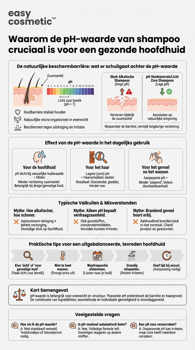 Welke rol speelt de pH-waarde van een shampoo voor de hoofdhuid?