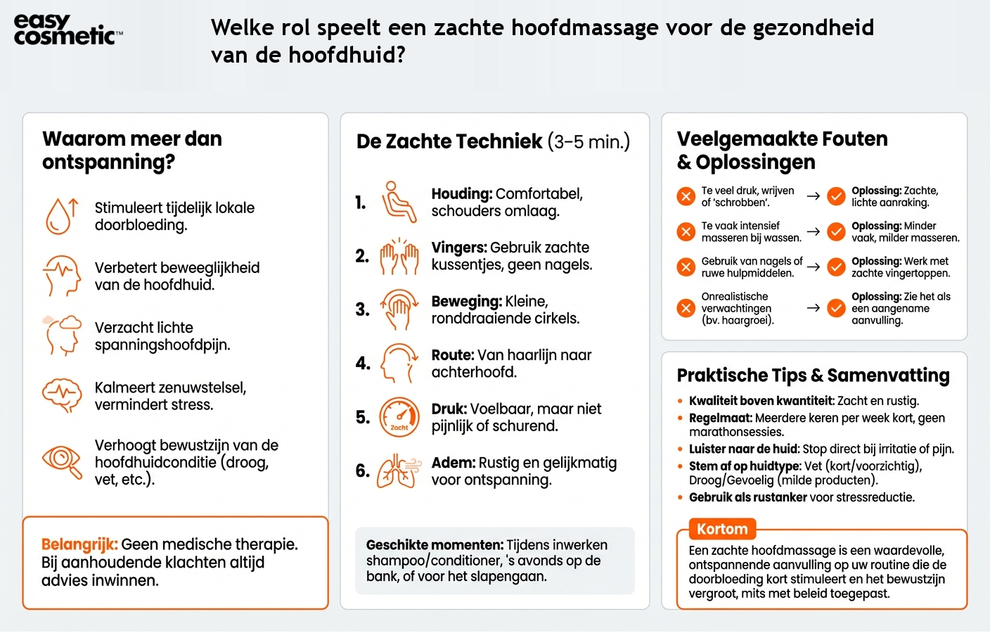Welke rol speelt een zachte hoofdmassage voor de gezondheid van de hoofdhuid?