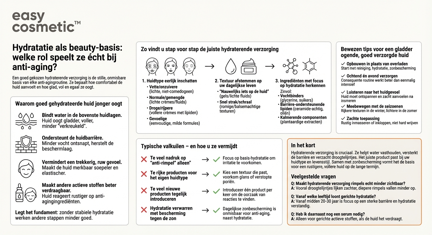 Welke rol speelt hydraterende verzorging bij anti-aging en hoe vind ik het juiste product?