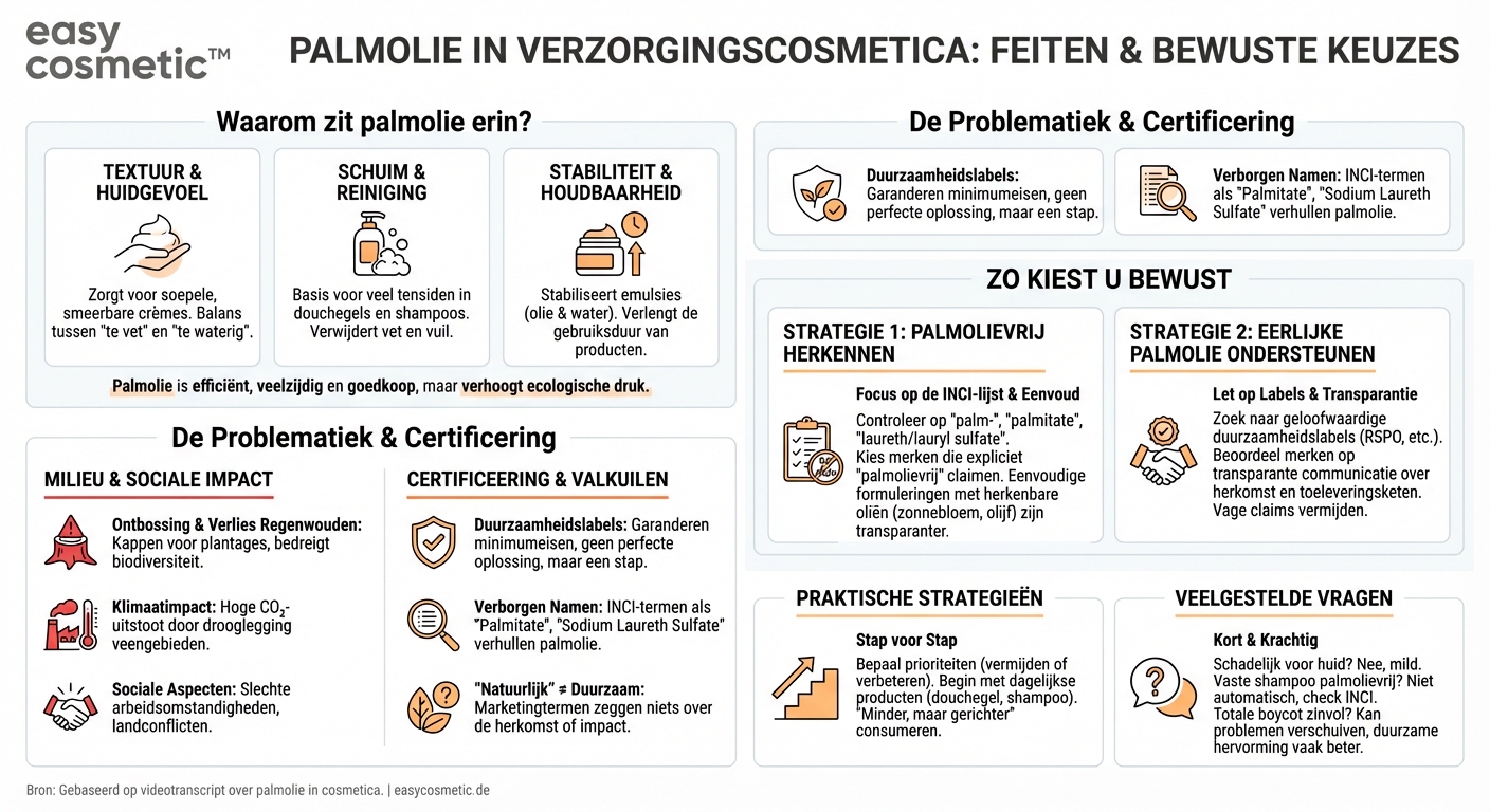 Welke rol speelt palmolie in verzorgingscosmetica en hoe vind ik palmolievrije of eerlijk geproduceerde alternatieven?