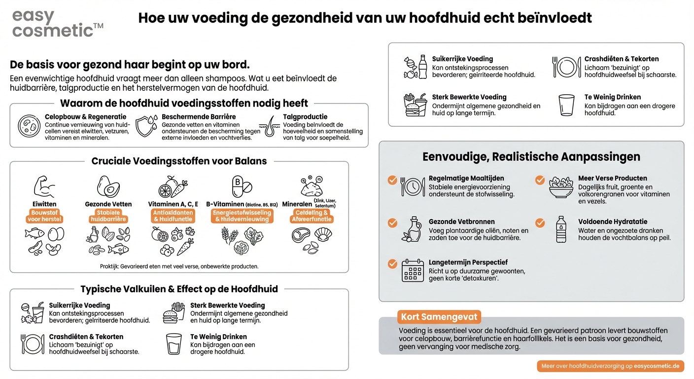 Welke rol speelt voeding voor de gezondheid van de hoofdhuid?