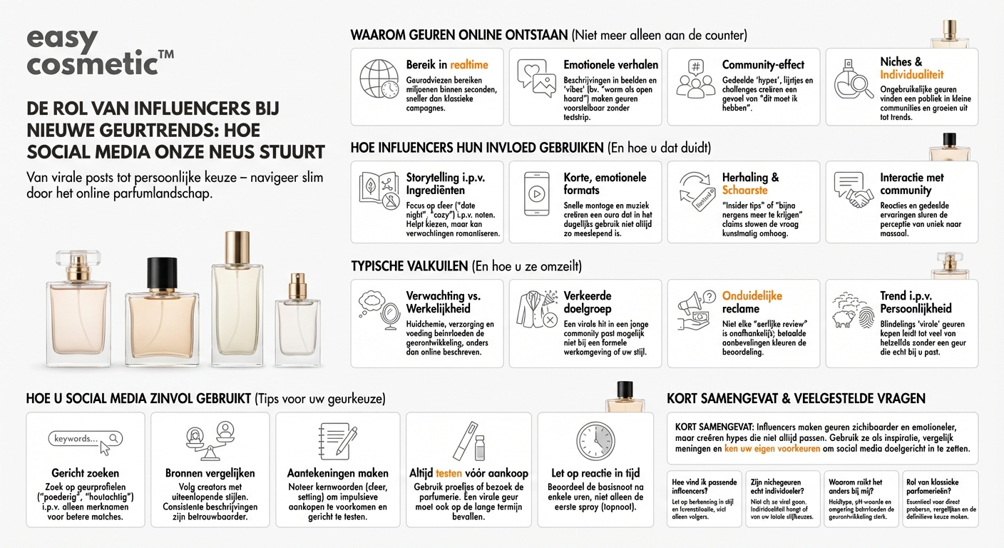 Welke rol spelen influencers en social media bij het ontstaan van nieuwe geurtrends?