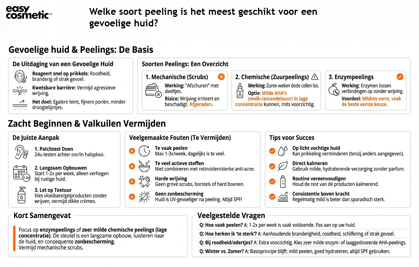 Welke soort peeling is het meest geschikt voor een gevoelige huid?