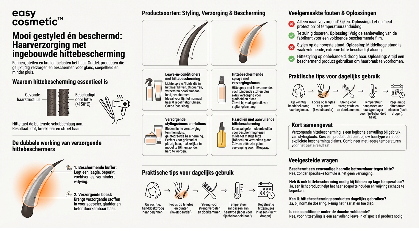 Welke stylingproducten bieden tegelijkertijd verzorging en hittebescherming?