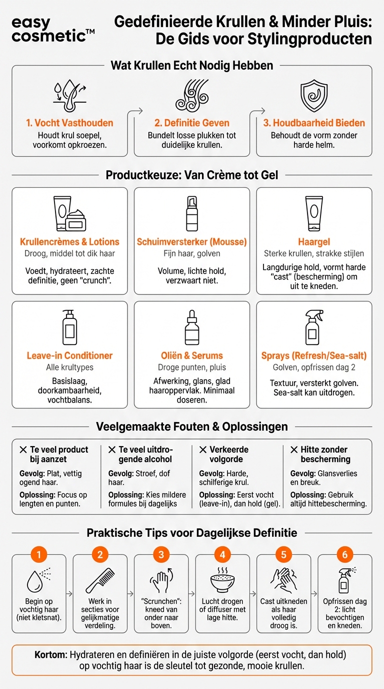 Welke stylingproducten zijn bijzonder geschikt voor krullend of golvend haar?