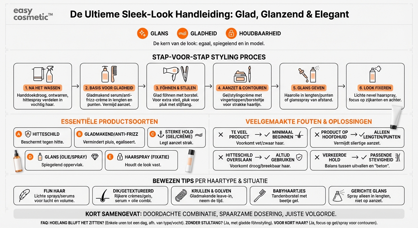 Welke stylingproducten zijn geschikt om een sleek-look te creëren?